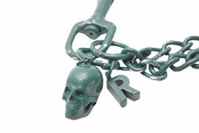 画像をギャラリービューアに読み込む, RAF SIMONS ラフシモンズ アーカイブ ネックレス ロゴ スカル グリーン チェーン ユニセックス メンズ 中古 32529