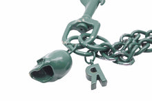 画像をギャラリービューアに読み込む, RAF SIMONS ラフシモンズ アーカイブ ネックレス ロゴ スカル グリーン チェーン ユニセックス メンズ 中古 32529