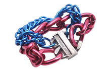 画像をギャラリービューアに読み込む, RAF SIMONS ラフシモンズ ヴィンテージ ブレスレット アクセサリー チェーン レッド ブルー メンズ 中古 36074 正規品