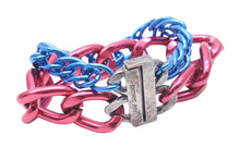 画像をギャラリービューアに読み込む, RAF SIMONS ラフシモンズ ヴィンテージ ブレスレット アクセサリー チェーン レッド ブルー メンズ 中古 36074 正規品