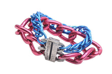画像をギャラリービューアに読み込む, RAF SIMONS ラフシモンズ ヴィンテージ ブレスレット アクセサリー チェーン レッド ブルー メンズ 中古 36074 正規品