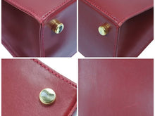 Load image into Gallery viewer, Salvatore Ferragamo サルヴァトーレフェラガモ 2WAYハンドバッグ ヴァラリボン レッド ゴールド金具 美品 中古 33008