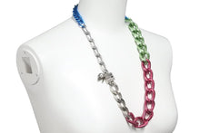 画像をギャラリービューアに読み込む, RAF SIMONS ラフシモンズ アーカイブ ネックレス ロゴ スカル マルチカラー チェーン ユニセックス メンズ 中古 33617