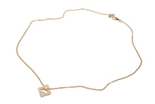 画像をギャラリービューアに読み込む, GIVENCHY ジバンシー Gロゴラインストーンネックレス ペンダント ゴールド クリア 金色 レディース 良好 33968