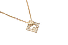画像をギャラリービューアに読み込む, GIVENCHY ジバンシー Gロゴラインストーンネックレス ペンダント ゴールド クリア 金色 レディース 良好 33968