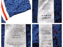 画像をギャラリービューアに読み込む, GUCCI グッチ 半袖 トップス レース 刺繍 トリコロール 蝶 ブルー 434551-X5E56 サイズL レディース 良好 N34697