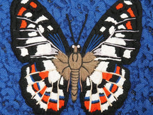 画像をギャラリービューアに読み込む, GUCCI グッチ 半袖 トップス レース 刺繍 トリコロール 蝶 ブルー 434551-X5E56 サイズL レディース 良好 N34697