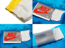 画像をギャラリービューアに読み込む, NIKE ナイキ ヴィンテージ 90年代 ナイロントレーナー ハーフジップ ブルー ホワイト イエロー ブルゾン 希少サイズ XL 中古 34962