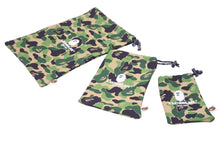 画像をギャラリービューアに読み込む, A BATHING APE アベイシングエイプ ABC POUCH 3P SET ポーチ3点セット GREEN グリーン 緑 1F70182143 中古 35276