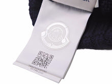 画像をギャラリービューアに読み込む, MONCLER モンクレール ニットキャップ ビーニー ネイビー ワッペン ウール レディース サイズS 良好 N38215