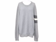 画像をギャラリービューアに読み込む, Maison Margiela メゾンマルジェラ ストライプ セーター ニット クラシックフィット グレー S50H0903 メンズ サイズL 中古 38336 正規品
