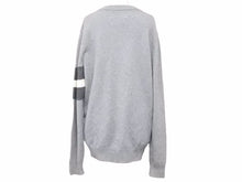 画像をギャラリービューアに読み込む, Maison Margiela メゾンマルジェラ ストライプ セーター ニット クラシックフィット グレー S50H0903 メンズ サイズL 中古 38336 正規品