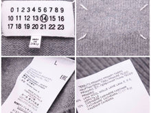 画像をギャラリービューアに読み込む, Maison Margiela メゾンマルジェラ ストライプ セーター ニット クラシックフィット グレー S50H0903 メンズ サイズL 中古 38336 正規品