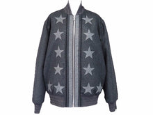 Load image into Gallery viewer, GIVENCHY ジバンシー 14AW ブルゾン 14F 0603 027 025 星 リカルドティッシ期 グレー ブラック 美品 38373 正規品