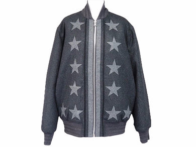 GIVENCHY ジバンシー 14AW ブルゾン 14F 0603 027 025 星 リカルドティッシ期 グレー ブラック 美品 38373 正規品