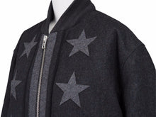 Load image into Gallery viewer, GIVENCHY ジバンシー 14AW ブルゾン 14F 0603 027 025 星 リカルドティッシ期 グレー ブラック 美品 38373 正規品