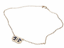 画像をギャラリービューアに読み込む, GIVENCHY ジバンシィ ヴィンテージ ネックレス GG モチーフ ゴールド ブラック ユニセックス 良好 N38497