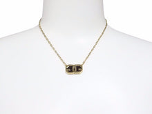 画像をギャラリービューアに読み込む, GIVENCHY ジバンシィ ヴィンテージ ネックレス GG モチーフ ゴールド ブラック ユニセックス 良好 N38497