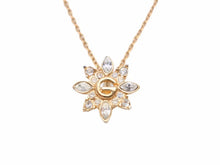 画像をギャラリービューアに読み込む, GIVENCHY ジバンシィ ヴィンテージ ネックレス フラワーモチーフ ゴールド ラインストーン ユニセックス 良好 N38518