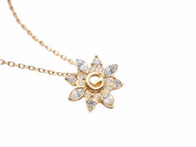 画像をギャラリービューアに読み込む, GIVENCHY ジバンシィ ヴィンテージ ネックレス フラワーモチーフ ゴールド ラインストーン ユニセックス 良好 N38518