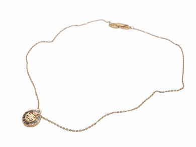 GIVENCHY ジバンシィ ヴィンテージ ネックレス ゴールド ラインストーン ロゴ ユニセックス 中古 N38519