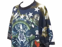 画像をギャラリービューアに読み込む, GIVENCHY ジバンシィ Tシャツ メンズ プロペラ 戦闘機 13S 7356 667 グリーン コットン メンズ サイズS 38744 正規品