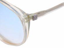 画像をギャラリービューアに読み込む, GIVENCHY ジバンシー サングラス メガネ クリア ブルー ロゴ ヴィンテージ ユニセックス 中古 38963 正規品
