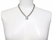 画像をギャラリービューアに読み込む, TIFFANY &amp; CO ティファニー ドーナツリンク 南京錠 ロック チョーカー ネックレス SV925 ヴィンテージ ユニセックス 中古 39451