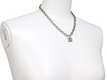 画像をギャラリービューアに読み込む, TIFFANY &amp; CO ティファニー ドーナツリンク 南京錠 ロック チョーカー ネックレス SV925 ヴィンテージ ユニセックス 中古 39451