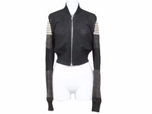 画像をギャラリービューアに読み込む, Rick Owens リックオウエンス 17SS RP17S3711-LBB ボンバージャケット ブラック 異素材パーツ サイズ38 レディース 美品 中古 40216