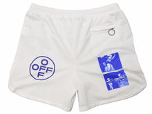 画像をギャラリービューアに読み込む, Off-White オフホワイト メッシュ ハーフパンツ ヴァージル アブロー ホワイト ブルー ポリエステル メンズ サイズXL 美品 40614