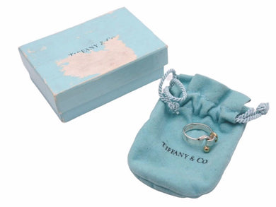 TIFFANY＆CO ティファニー リング 指輪 フック&アイ シルバー925 18Kイエローゴールド 750 4g 7号 美品 中古 41675