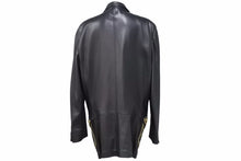 画像をギャラリービューアに読み込む, 激レア VERSACE ヴェルサーチ レザーテーラードジャケット メデューサボタン アウター ブラック ヴィンテージ 美品 42023