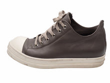 画像をギャラリービューアに読み込む, Rick Owens リック オウエンス LPO LOW SNEAKERS MILK 21SS RU21S6891 レザー ラモーンズ グレー サイズ EU40 良品 中古 42298