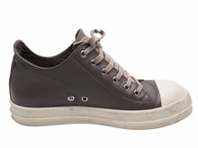 画像をギャラリービューアに読み込む, Rick Owens リック オウエンス LPO LOW SNEAKERS MILK 21SS RU21S6891 レザー ラモーンズ グレー サイズ EU40 良品 中古 42298