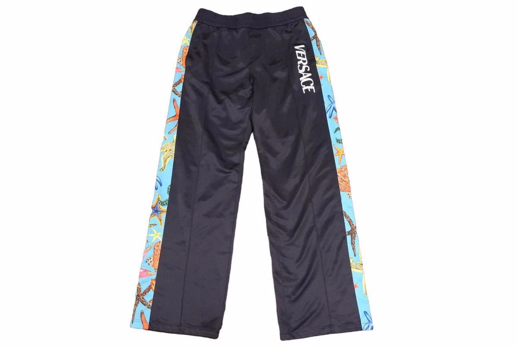 VERSACE ヴェルサーチ トレゾール ドゥ ラ メール スウェットパンツ 2021SS A89405 ネイビー サイズL 美品 中古 42319