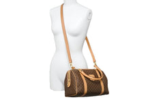 画像をギャラリービューアに読み込む, CELINE セリーヌ マカダム柄 2way ハンドバッグ ショルダーバッグ M11 ロゴ ゴールド金具 カバン 鞄 ブラウン 美品 中古 42514
