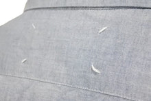 画像をギャラリービューアに読み込む, Martin Margiela マルタンマルジェラ 半袖シャツ トップス 袖切りっぱなし コットン ブルー 美品 中古 42669