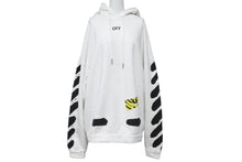 画像をギャラリービューアに読み込む, OFF WHITE オフホワイト パーカー トレーナー ホワイト バックプリント スプレー Mirror 2017 サイズL 中古 42708