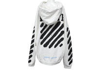 画像をギャラリービューアに読み込む, OFF WHITE オフホワイト パーカー トレーナー ホワイト バックプリント スプレー Mirror 2017 サイズL 中古 42708