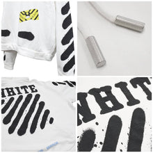画像をギャラリービューアに読み込む, OFF WHITE オフホワイト パーカー トレーナー ホワイト バックプリント スプレー Mirror 2017 サイズL 中古 42708