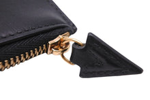 画像をギャラリービューアに読み込む, Versace ヴェルサーチ フラグメントケース コインケース カードケース ゴールド ブラック レザー DP38435 美品 中古 42824