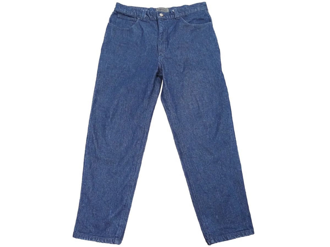 VERSACE ヴェルサーチ デニムパンツ ジーンズ ボトムス メデューサボタン デニム ネイビー 美品 中古 43431