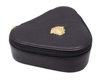 画像をギャラリービューアに読み込む, Gianni Versace ジャンニ ヴェルサーチ ジュエリーボックス メデューサ レザー ブラック ゴールド 美品 中古 43789