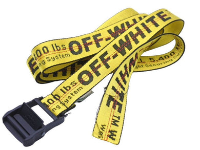 Off White オフホワイト INDUSTRIAL BELT インダストリアルベルト ブランドロゴ イエロー サイズO/S 良品 中古 43804