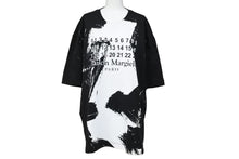 画像をギャラリービューアに読み込む, MAISON MARGIELA メゾンマルジェラ ロゴペイント 半袖Ｔシャツ ブラック ホワイト S29GC0282 S22816 サイズS 美品 中古 43815