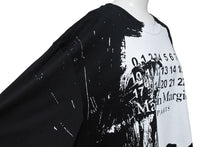 画像をギャラリービューアに読み込む, MAISON MARGIELA メゾンマルジェラ ロゴペイント 半袖Ｔシャツ ブラック ホワイト S29GC0282 S22816 サイズS 美品 中古 43815