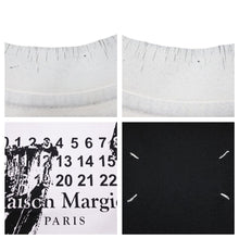 画像をギャラリービューアに読み込む, MAISON MARGIELA メゾンマルジェラ ロゴペイント 半袖Ｔシャツ ブラック ホワイト S29GC0282 S22816 サイズS 美品 中古 43815