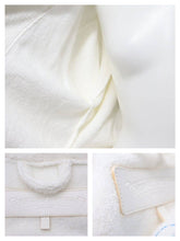 画像をギャラリービューアに読み込む, Chrome Hearts クロムハーツ バスローブ ルームウェア ホースシュー ホワイト ブルー コットン サイズM 美品 中古 43839