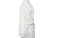画像をギャラリービューアに読み込む, Chrome Hearts クロムハーツ バスローブ ルームウェア ホースシュー ホワイト ブルー コットン サイズM 美品 中古 43839